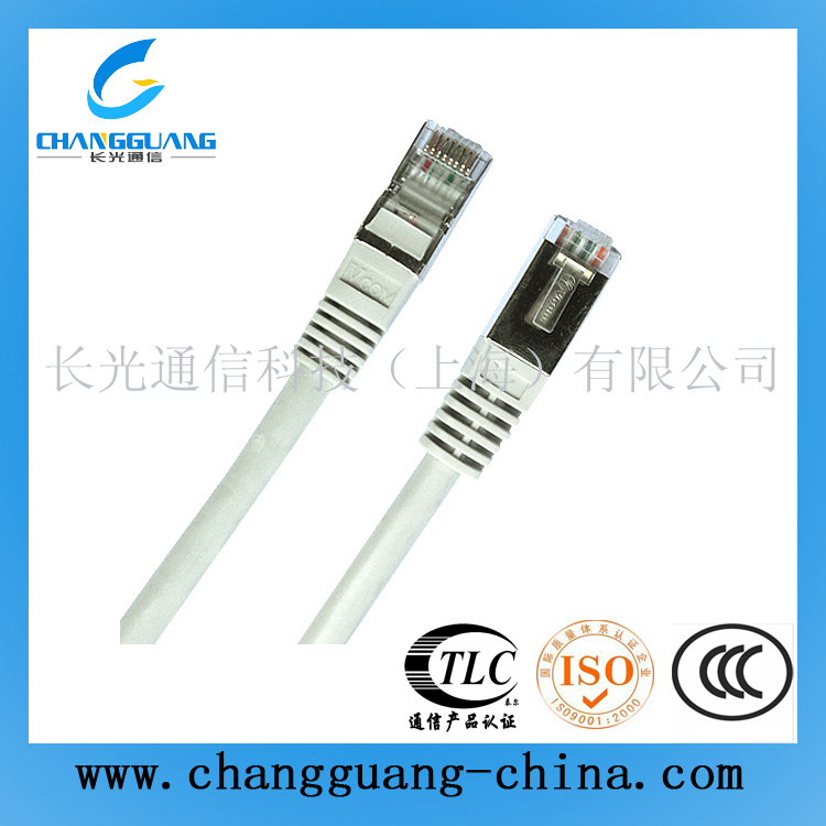 超五類(lèi)屏蔽網(wǎng)絡(luò)跳線（灰白色）